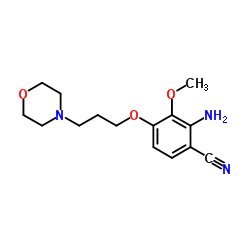 2-Amino-3-methoxy-4-[3-(4-morpholinyl)propoxy]benzonitrile Structure