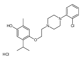 4-[2-[4-(2-chlorophenyl)piperazin-1-yl]ethoxy]-2-methyl-5-propan-2-ylphenol,hydrochloride结构式