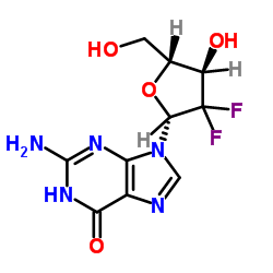 2'-Deoxy-2',2'-difluoroguanosine structure