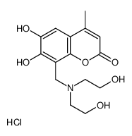 (6,7-dihydroxy-4-methyl-2-oxochromen-8-yl)methyl-bis(2-hydroxyethyl)azanium,chloride Structure