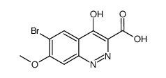 6-bromo-4-hydroxy-7-methoxycinnoline-3-carboxylic acid结构式