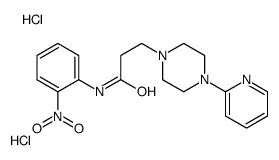 1-Piperazinepropanamide, N-(2-nitrophenyl)-4-(2-pyridinyl)-, dihydroch loride Structure