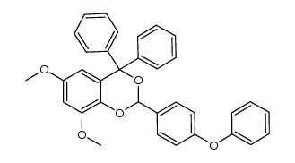 6,8-dimethoxy-2-(4-phenoxyphenyl)-4,4-diphenyl-4H-benzo[d][1,3]dioxine结构式