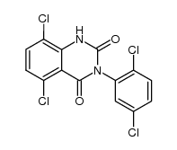 5,8-dichloro-3-(2,5-dichloro-phenyl)-1H-quinazoline-2,4-dione结构式