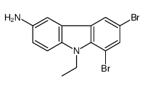6,8-dibromo-9-ethylcarbazol-3-amine结构式
