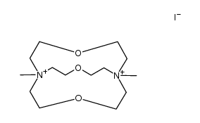 mono(1,7-dimethyl-4,10,15-trioxa-1,7-diazabicyclo[5.5.5]heptadecane-1,7-diium) monoiodide结构式