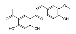 (E)-1-(5-acetyl-2,4-dihydroxy-phenyl)-3-(4-hydroxy-3-methoxy-phenyl)pr op-2-en-1-one结构式