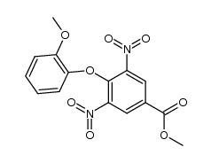 4-(2-methoxy-phenoxy)-3,5-dinitro-benzoic acid methyl ester结构式