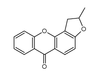 5'-methyl-4',5'-dihydrofurano<2',3':3,4>xanthone Structure