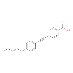 4-((4-pentylphenyl)ethynyl)benzoic acid structure