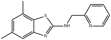 5,7-Dimethyl-N-(pyridin-2-ylmethyl)-1,3-benzothiazol-2-amine Structure