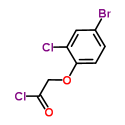 (4-Bromo-2-chlorophenoxy)acetyl chloride结构式