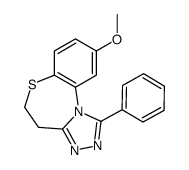 9-methoxy-1-phenyl-4,5-dihydro-[1,2,4]triazolo[3,4-d][1,5]benzothiazepine结构式