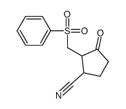 2-(benzenesulfonylmethyl)-3-oxocyclopentane-1-carbonitrile Structure