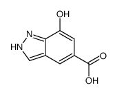 7-羟基-1H-吲唑-5-羧酸结构式