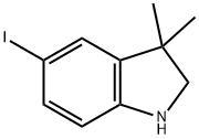 5-Iodo-3,3-dimethyl-2,3-dihydro-1H-indole结构式