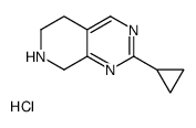2-Cyclopropyl-5,6,7,8-tetrahydro-pyrido[3,4-d]pyrimidine hydrochloride structure