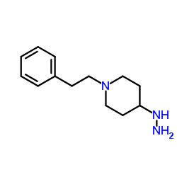 4-Hydrazino-1-(2-phenylethyl)piperidine Structure