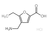 4-Aminomethyl-5-ethyl-furan-2-carboxylic acid hydrochloride结构式