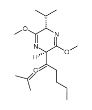 (2R,5S)-5-isopropyl-3,6-dimethoxy-2-(1-methylocta-2,3-dien-4-yl)-2,5-dihydropyrazine结构式