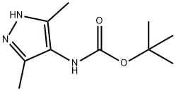 叔-丁基 N-(3,5-二甲基-1H-吡唑-4-基)氨基甲酯结构式