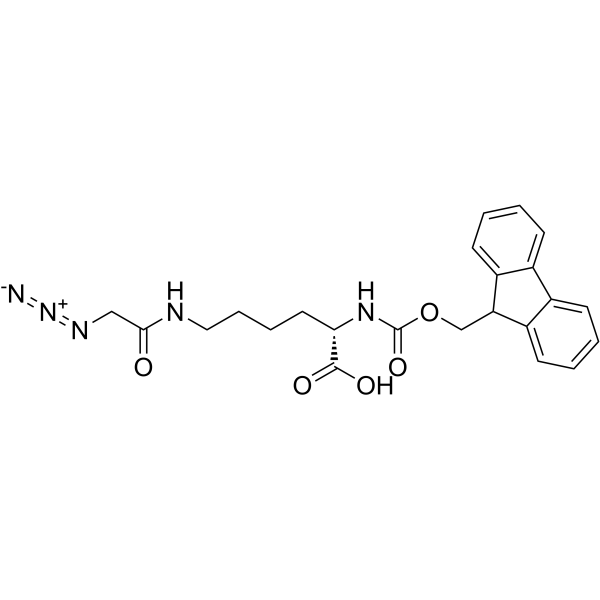 Fmoc-L-Lys(N3-Gly)-OH结构式