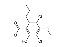 Methyl 3,5-Dichloro-2-hydroxy-4-methoxy-6-propylbenzoate Structure
