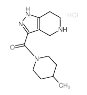 (4-Methyl-1-piperidinyl)(4,5,6,7-tetrahydro-1H-pyrazolo[4,3-c]pyridin-3-yl)methanone HCl结构式