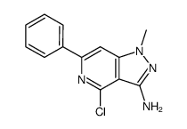 4-chloro-1-methyl-6-phenyl-1H-pyrazolo[4,3-c]pyridin-3-amine结构式