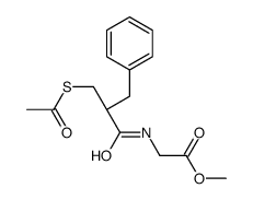 methyl 2-[[(2R)-2-(acetylsulfanylmethyl)-3-phenylpropanoyl]amino]acetate Structure