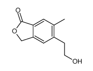 5-(2-hydroxyethyl)-6-methyl-2-benzofuran-1(3H)-one结构式