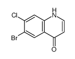 6-bromo-7-chloro-1H-quinolin-4-one结构式