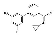 N-cyclopropyl-3-(3-fluoro-5-hydroxyphenyl)benzamide结构式