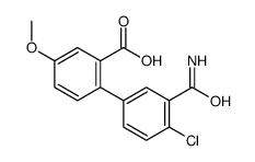 2-(3-carbamoyl-4-chlorophenyl)-5-methoxybenzoic acid结构式