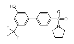 3-(4-pyrrolidin-1-ylsulfonylphenyl)-5-(trifluoromethyl)phenol Structure
