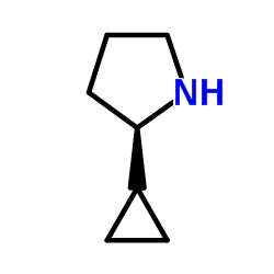 (2R)-2-Cyclopropylpyrrolidine Structure