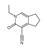 N-Ethyl-4-cyano-5,6-dihydro-7H-cyclopenta(1,2-c)pyridin-3-one Structure