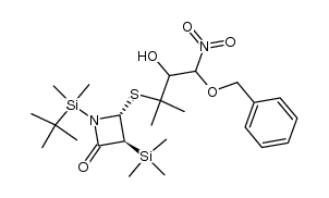 (3S,4R)-4-[[4-(Benzyloxy)-3-hydroxy-2-methyl-4-nitro-2-butyl]thio]-1-(tert-butyldimethylsilyl)-3-(trimethylsilyl)-2-azetidinone Structure