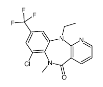 7-chloro-11-ethyl-6-methyl-9-(trifluoromethyl)pyrido[3,2-c][1,5]benzodiazepin-5-one结构式