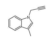 3-methyl-1-(prop-2'-ynyl)indole structure