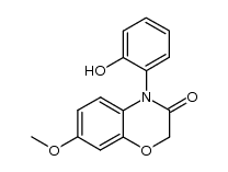 4-(2-hydroxyphenyl)-7-methoxy-2H-1,4-benzoxazin-3(4H)-one结构式