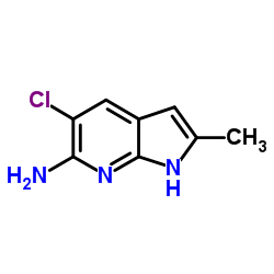 5-Chloro-2-methyl-1H-pyrrolo[2,3-b]pyridin-6-amine结构式