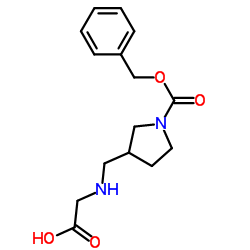 N-({1-[(Benzyloxy)carbonyl]-3-pyrrolidinyl}methyl)glycine结构式