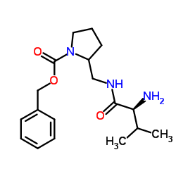 Benzyl 2-[(L-valylamino)methyl]-1-pyrrolidinecarboxylate结构式