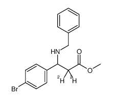 methyl 3-(benzylamino)-2,2-dideutero-3-(4-bromophenyl)propanoate结构式