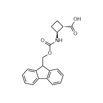 (1s,2s)-2-(9h-Fluoren-9-ylmethoxycarbonylamino)cyclobutanecarboxylicacid Structure