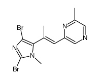2-[(E)-2-(2,5-dibromo-3-methylimidazol-4-yl)prop-1-enyl]-6-methylpyrazine Structure