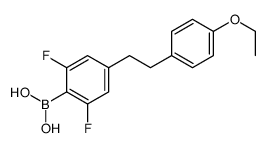 [4-[2-(4-ethoxyphenyl)ethyl]-2,6-difluorophenyl]boronic acid结构式