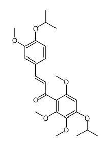 (E)-1-(4-Isopropoxy-2,3,6-trimethoxyphenyl)-3-(4-isopropoxy-3-methoxyphenyl)prop-2-en-1-one结构式