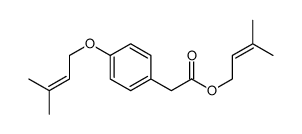3-methylbut-2-en-1-yl 2-(4-((3-methylbut-2-en-1-yl)oxy)phenyl)acetate结构式
